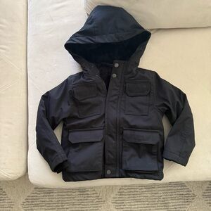 Zara Kids Black Hooded Puffer Jacket